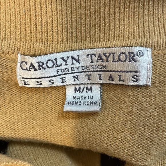 Carolyn Taylor For By Design Essentials Women’s M Tan Button Up Sweater Cardigan - Picture 6 of 10